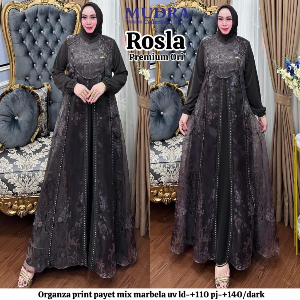 Gamis Kalayla // HUJANA // ROSLA By Mudra Hijab