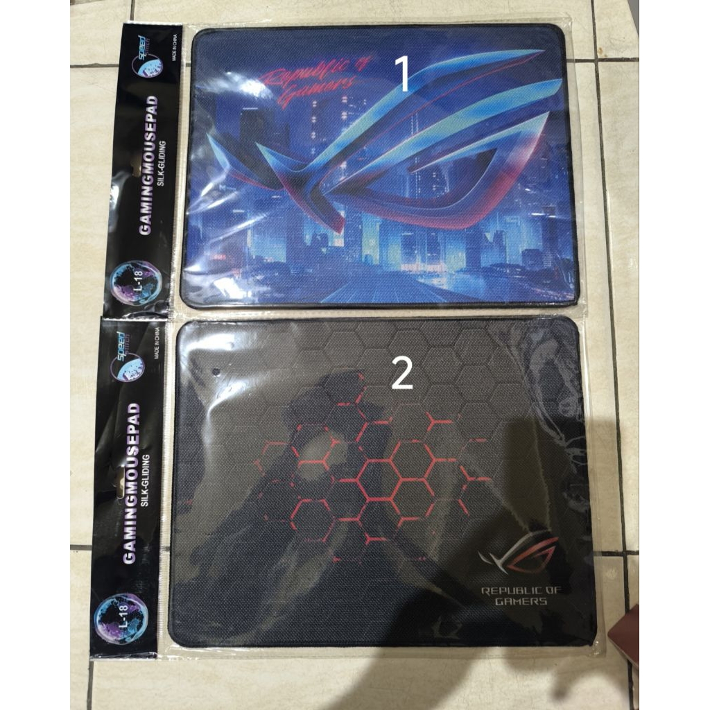 Mousepad ROG Logitech Batik Ukuran 25cm x 31cm x 5mm Tebal