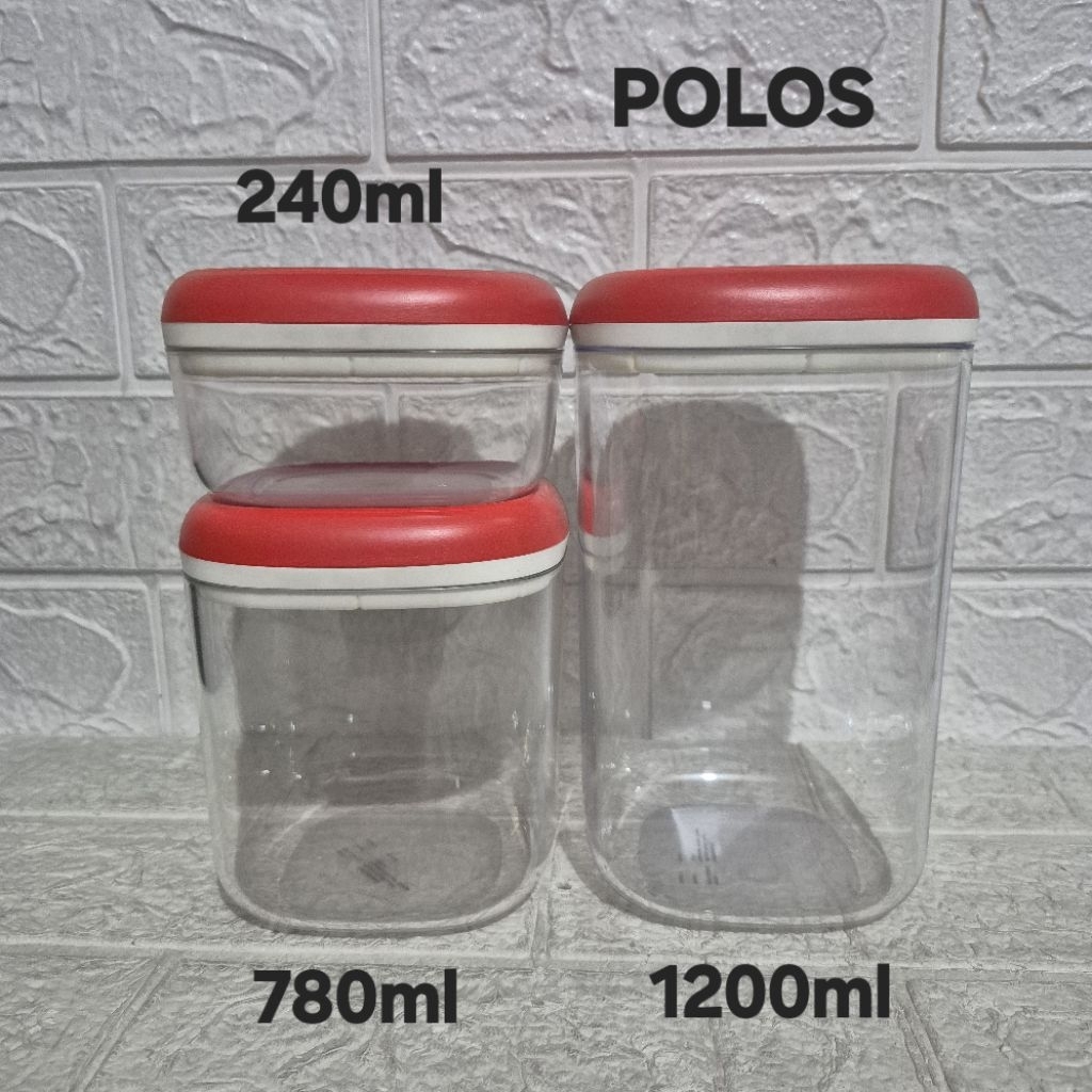 TOPLES Tupperware  counterpart cristal canister jolly keeper lo ko