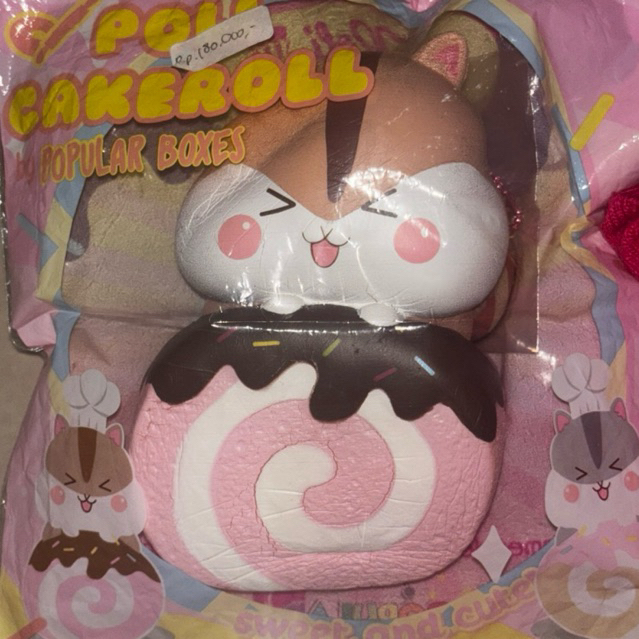 SQUISHY LICENSED MURAH Popular Box Poli Cakeroll