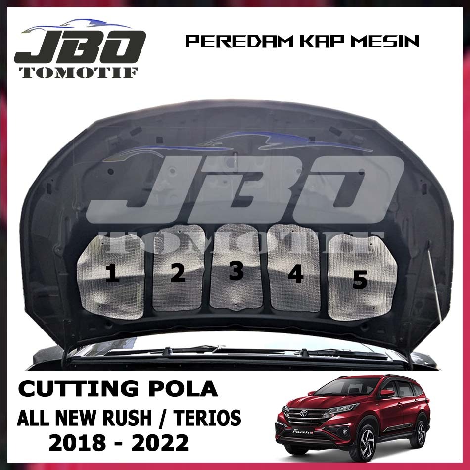 Peredam panas kap mesin mobil ALL NEW RUSH 2018 - 2025