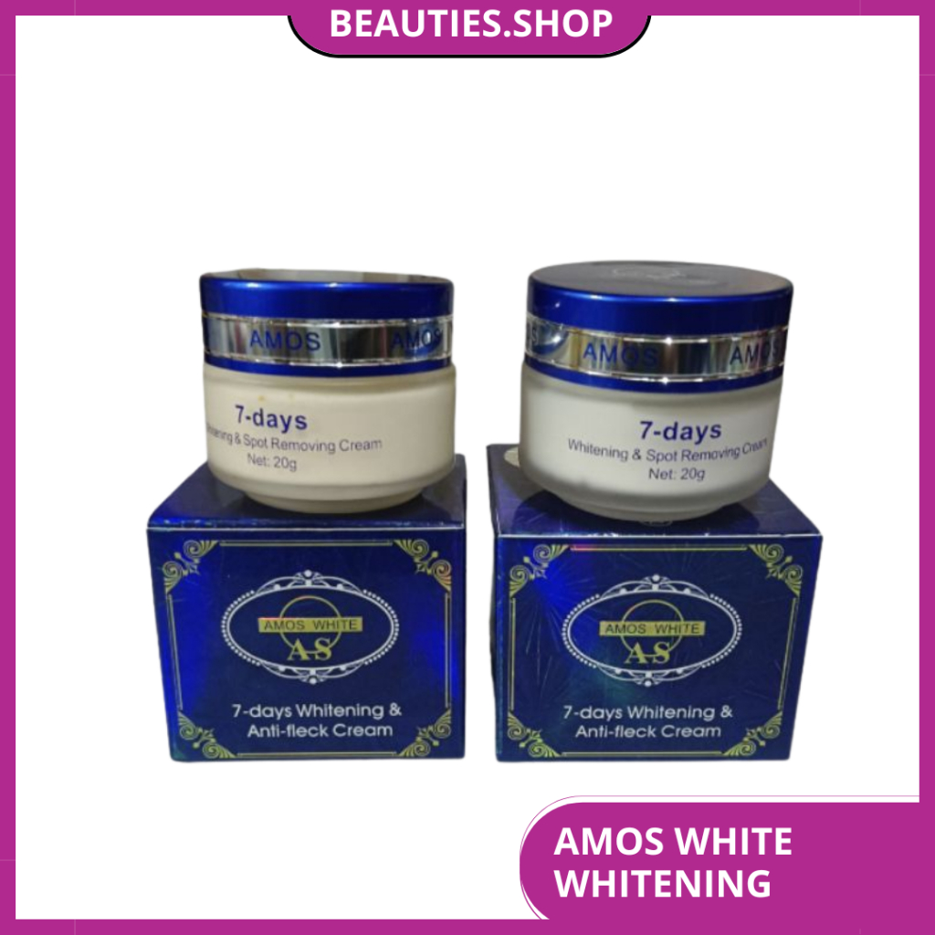 Amos Whitening Cream Untuk Wajah Krim Wajah Untuk Flek Diwajah Amos White Original ( KEMASAN LAMA ) 