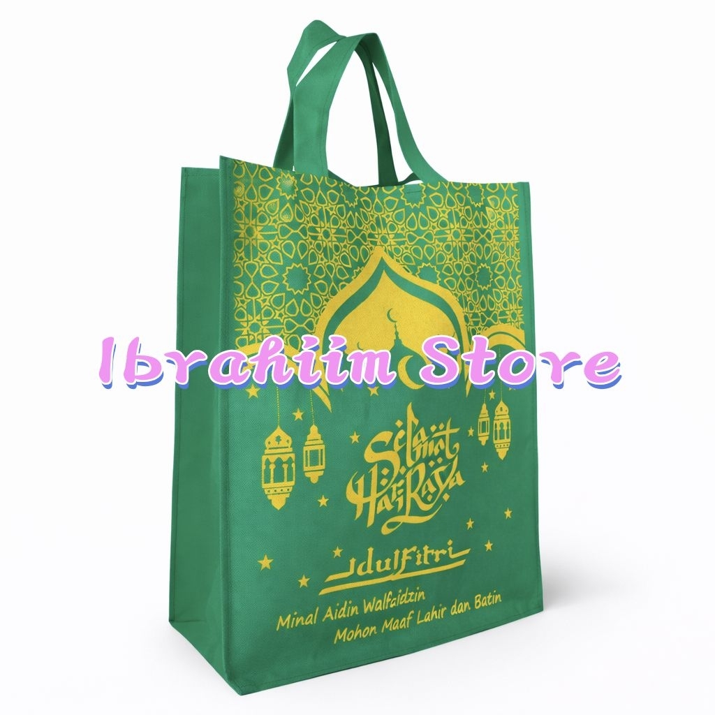 Promo (ISI 12PCS / JUMBO) GOODIE BAG LEBARAN JUMBO TAS PARSEL LEBARAN IDUL FITRI JUMBO TEBAL UKURAN 