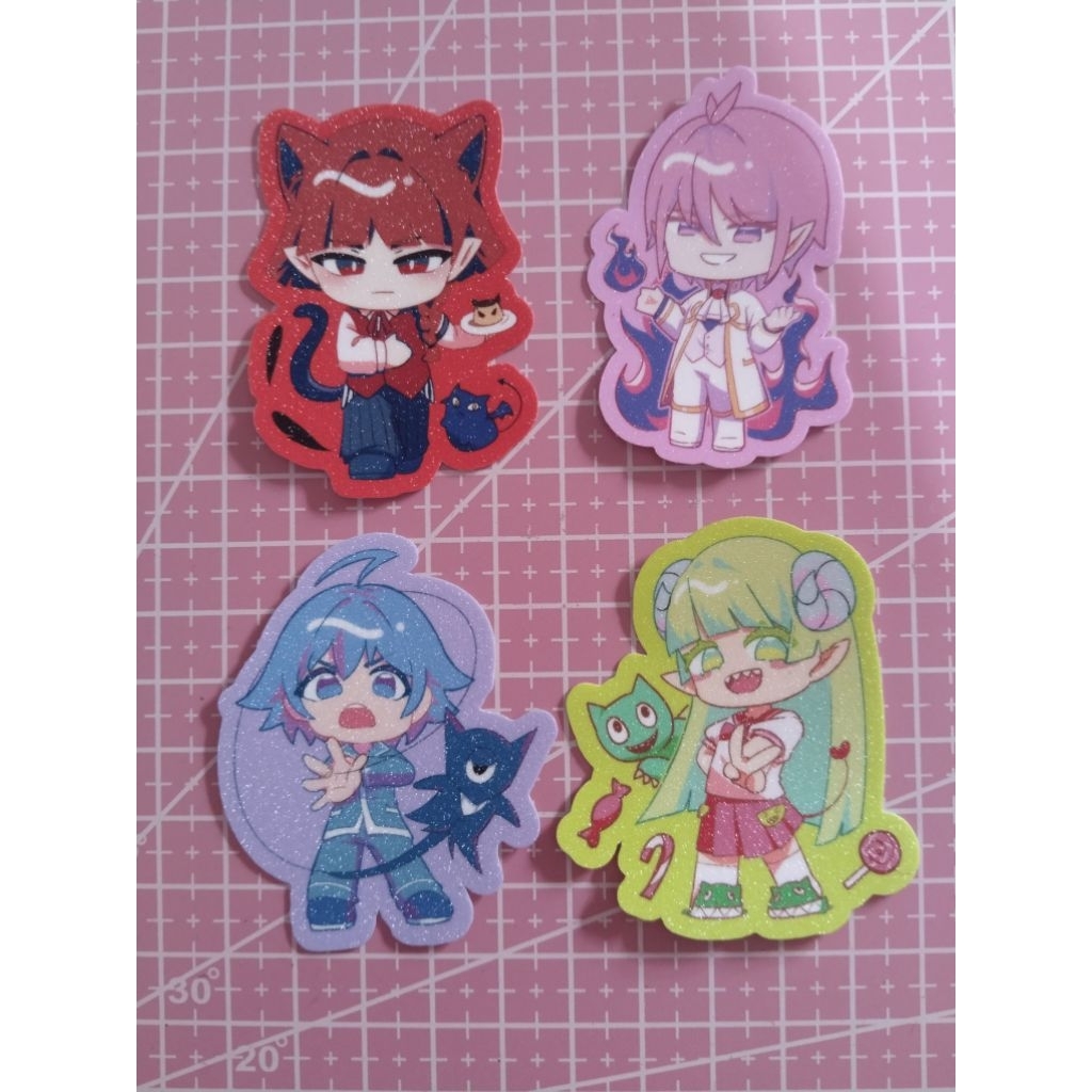 Mairimashita Iruma-kun Sticker Glitter iruma-kun, Clara, Opera, asmodeus/azz