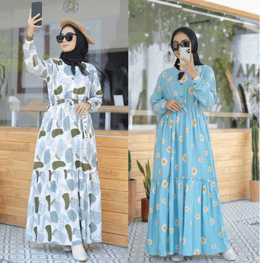 Gamis Rayon Busui Friendly Gamis Lebran Kekinian Simple Elegan Cantik