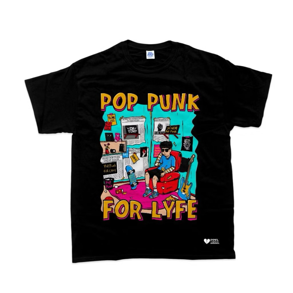 KAOS ATASAN DISTRO PRIA POP PUNK FOR LYFE