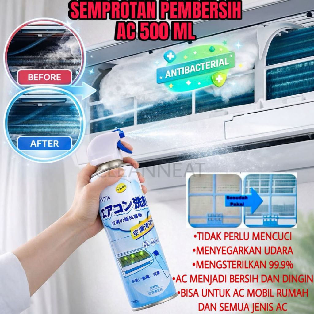 Semprotan Pembersih Ac 500ML/ Semprotan ac mobil ac rumah / Pembersih ac mobil/ Semprotan pembersih 