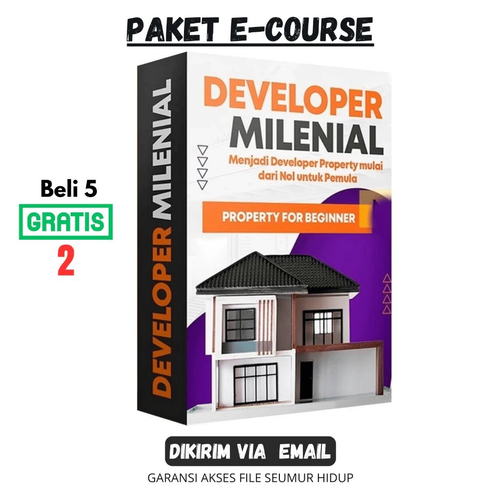 ECOURSE - DEVELOPER PROPERTI MILENIAL - Marketing Property Dari Pemula Sampai Expert  5.0  41 penila