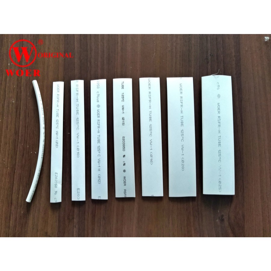 Lumiau_Boomaww Heatshrink Putih Besar 20Mm 25Mm 30Mm Woer Heat Shrink Tube White Solasi Bakar