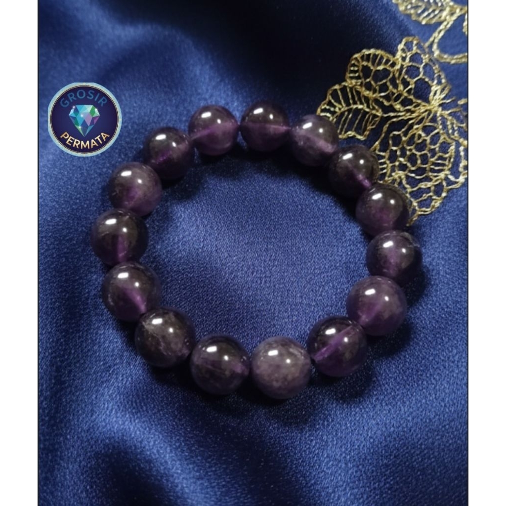 Gelang batu kecubung asli natural