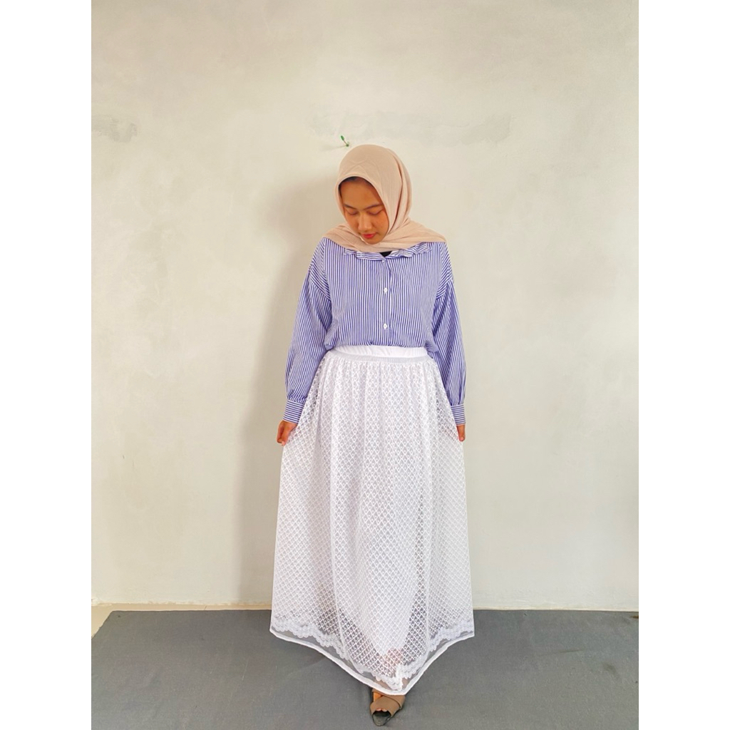 Rok Brukat Wanita Panjang Rok Brokat Premium korean style P