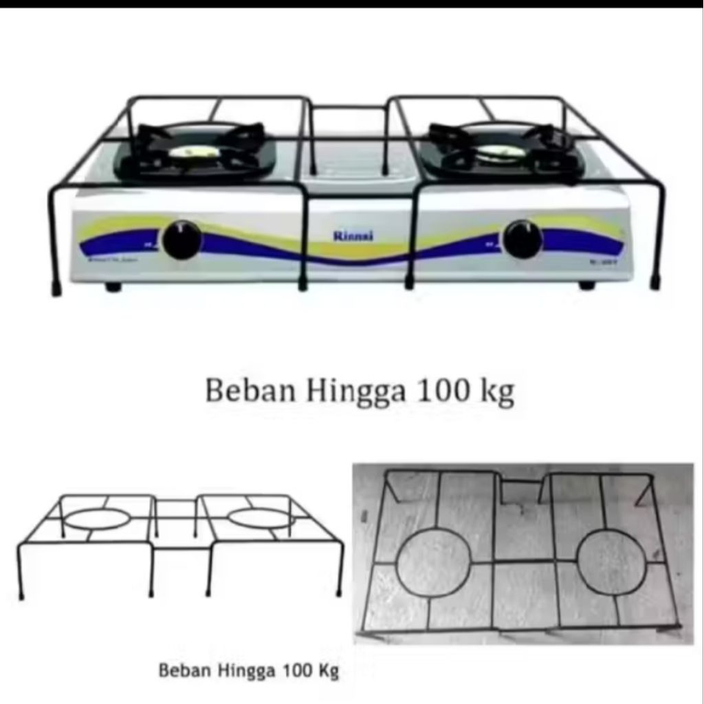 Tatakan Tungku pengaman kompor rinai double tatakan kompor rinai isi 2