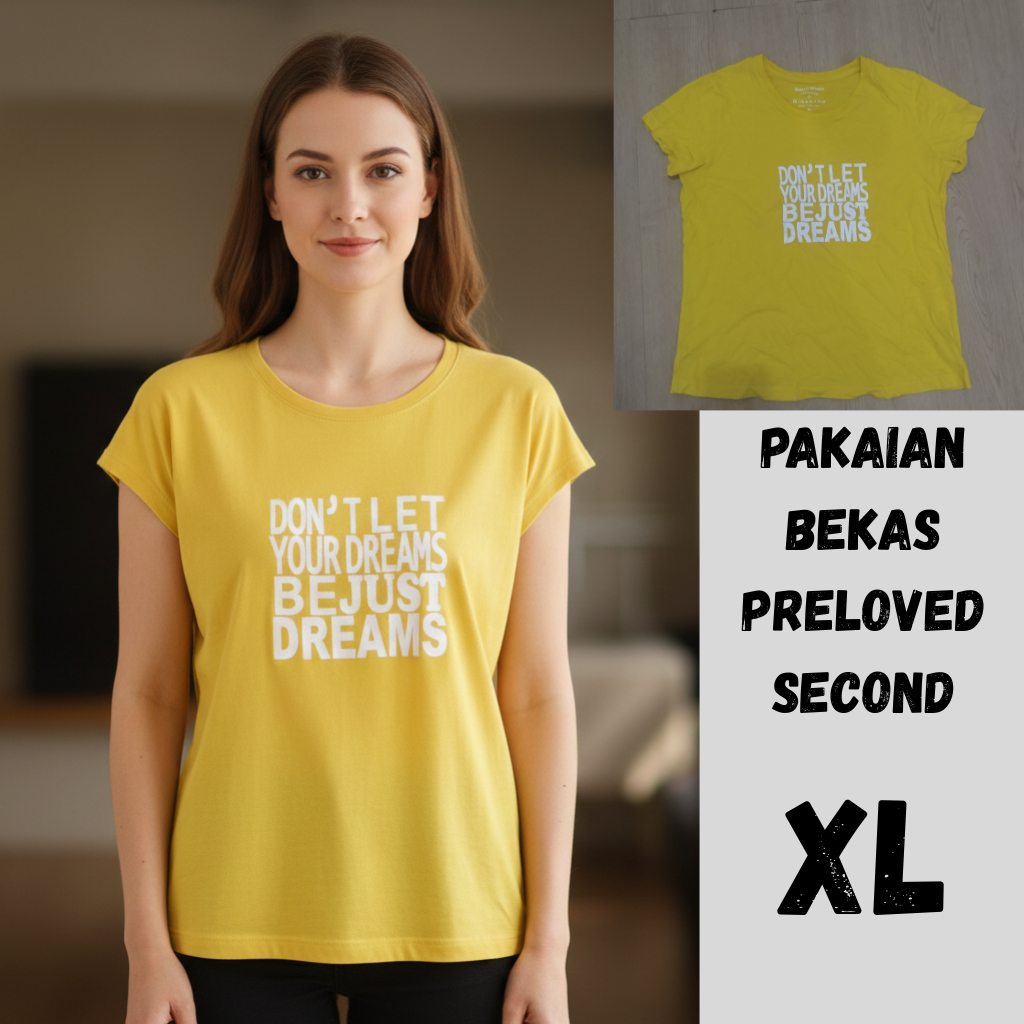 Baju Kaos Bekas T - Shirt Polo Shirt Wanita Size Jumbo XL 2XL 3XL 4XL 5XL Preloved Second - WJUMBO1