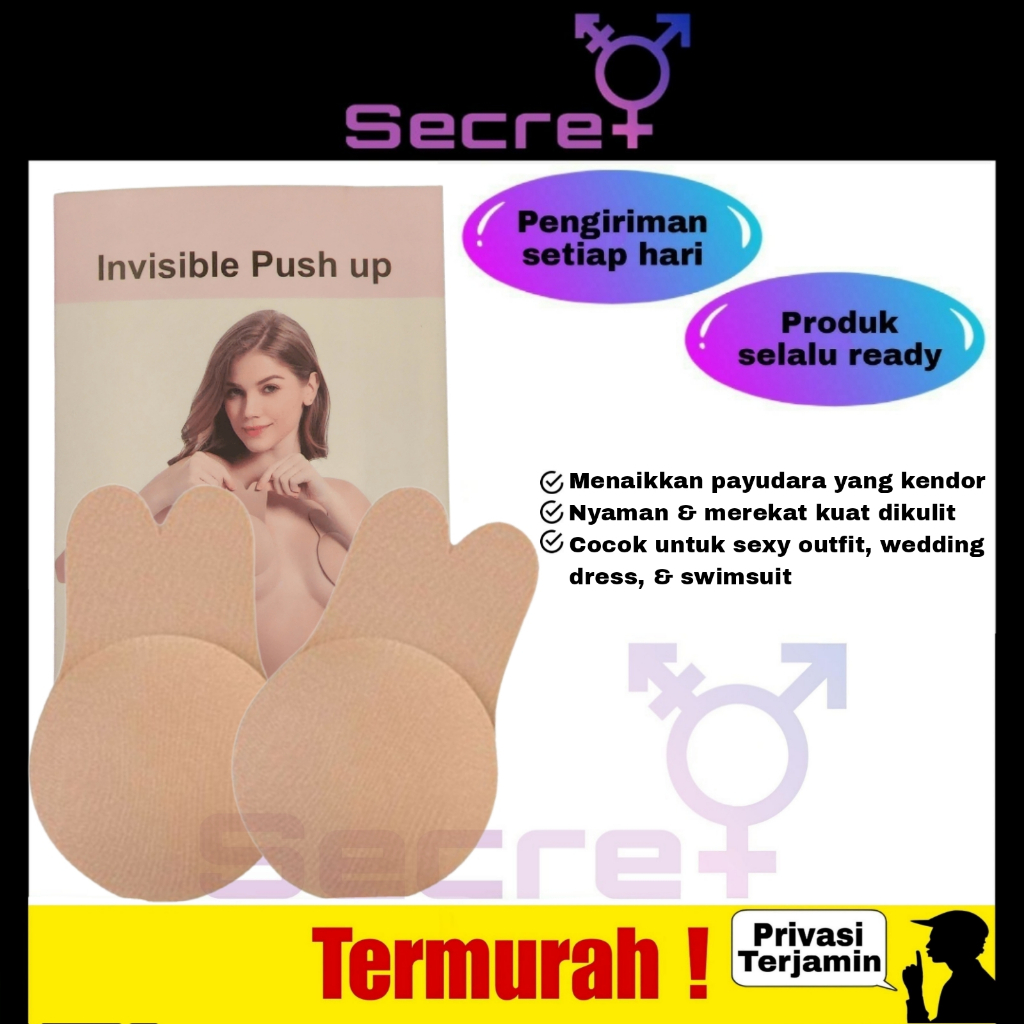 INVISIBLE PUSH UP NIPPLE PAD FOR WOMEN | RABBIT NIPPLE COVER | ORI IMPORT - PAIR