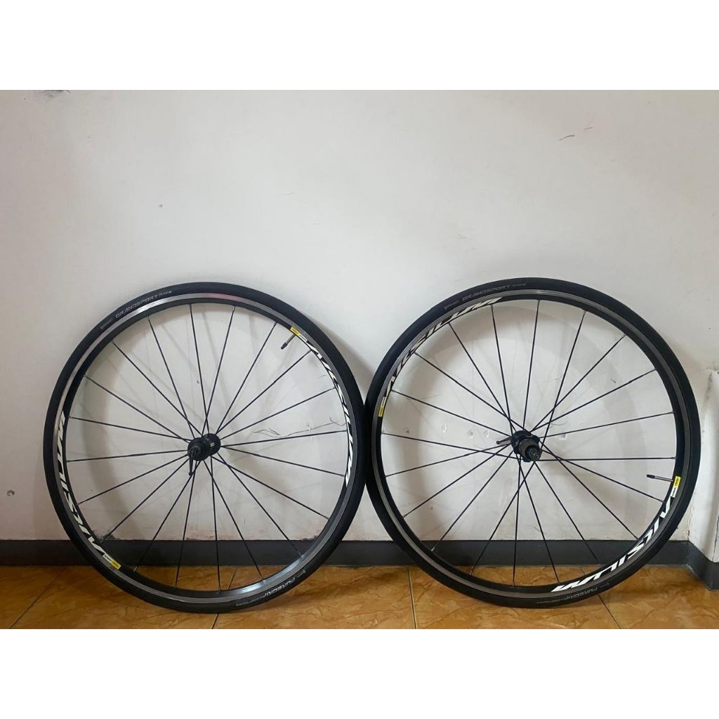Wheelset 700c Alloy Rims Brake MAVIC AKSIUM Shimano Original Wheelset Roadbike RB Balap Rim Brake Al