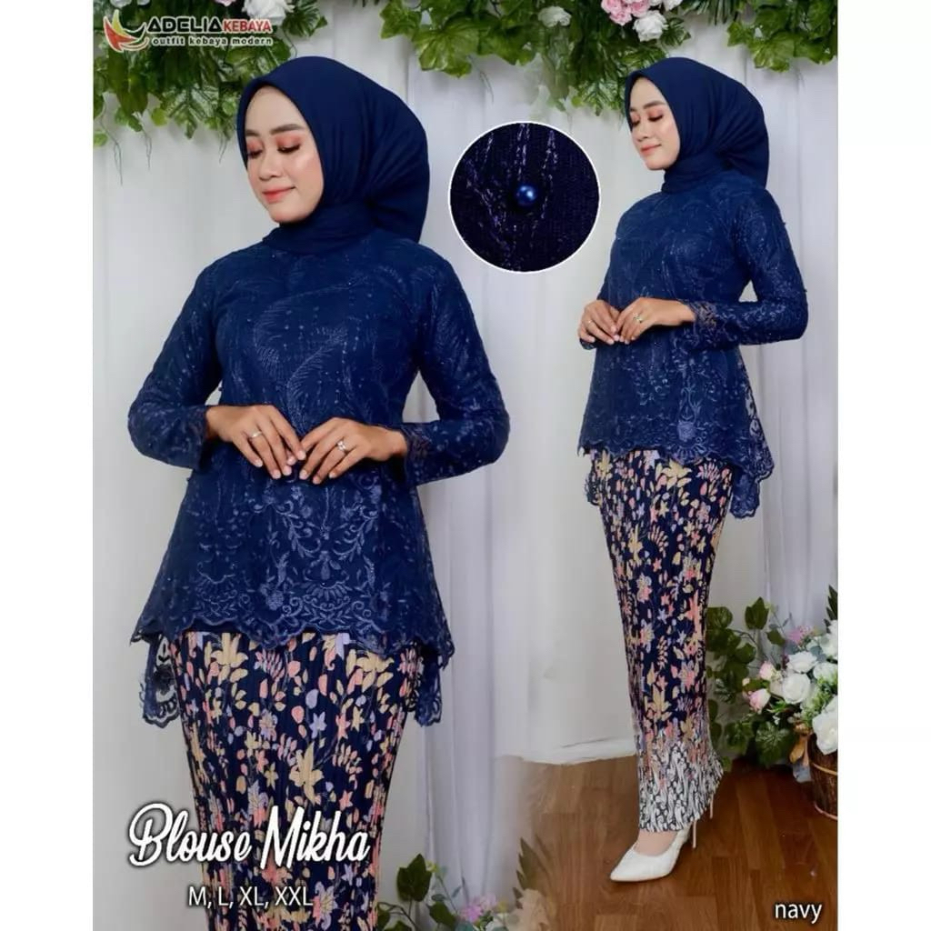 Setelan Blouse Kebaya Kebaya Brokat Rinjani Modern Tille Kebaya Blouse Kebaya Wisuda Kebaya Modern