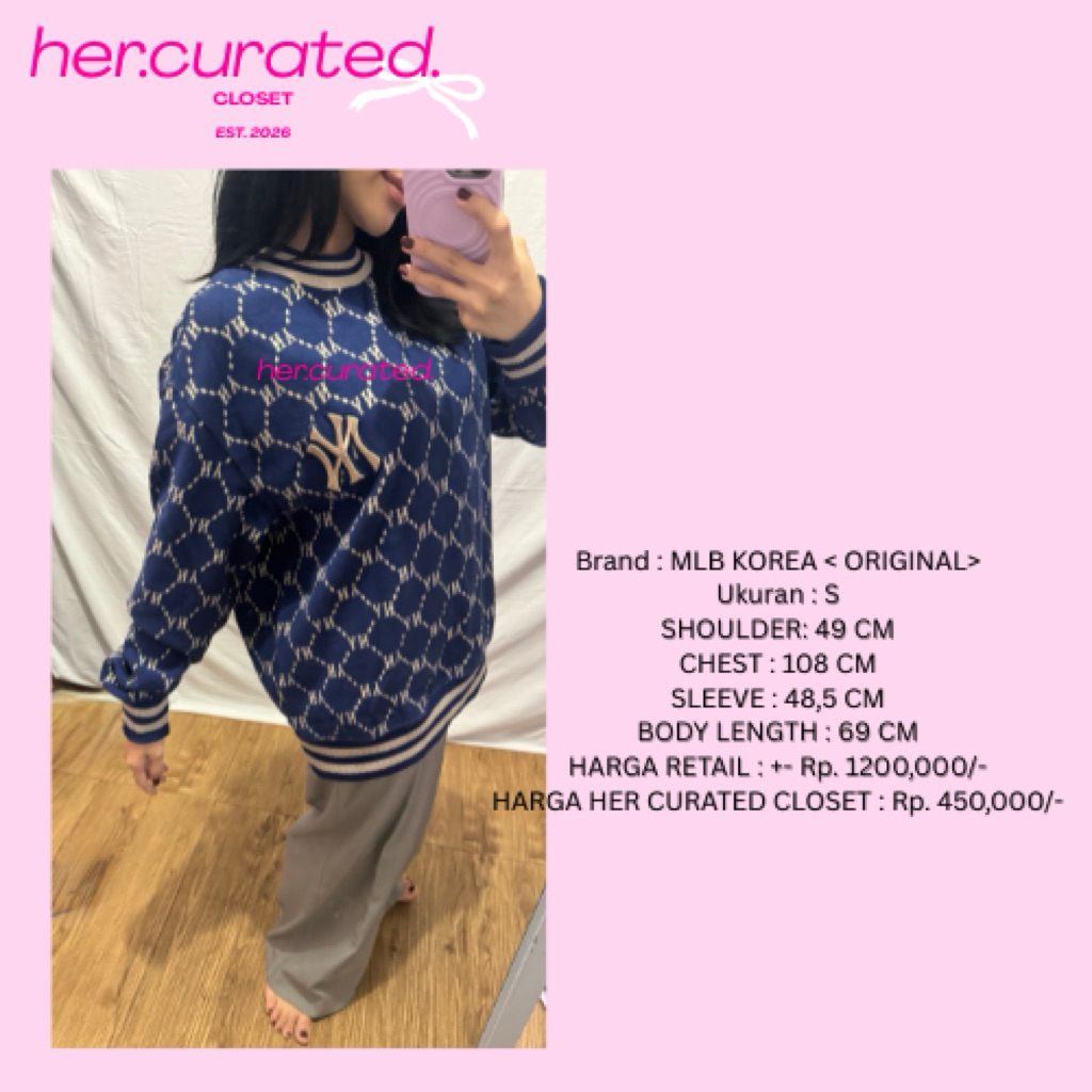 MLB Sweater Original | Sweater MLB Navy Blue