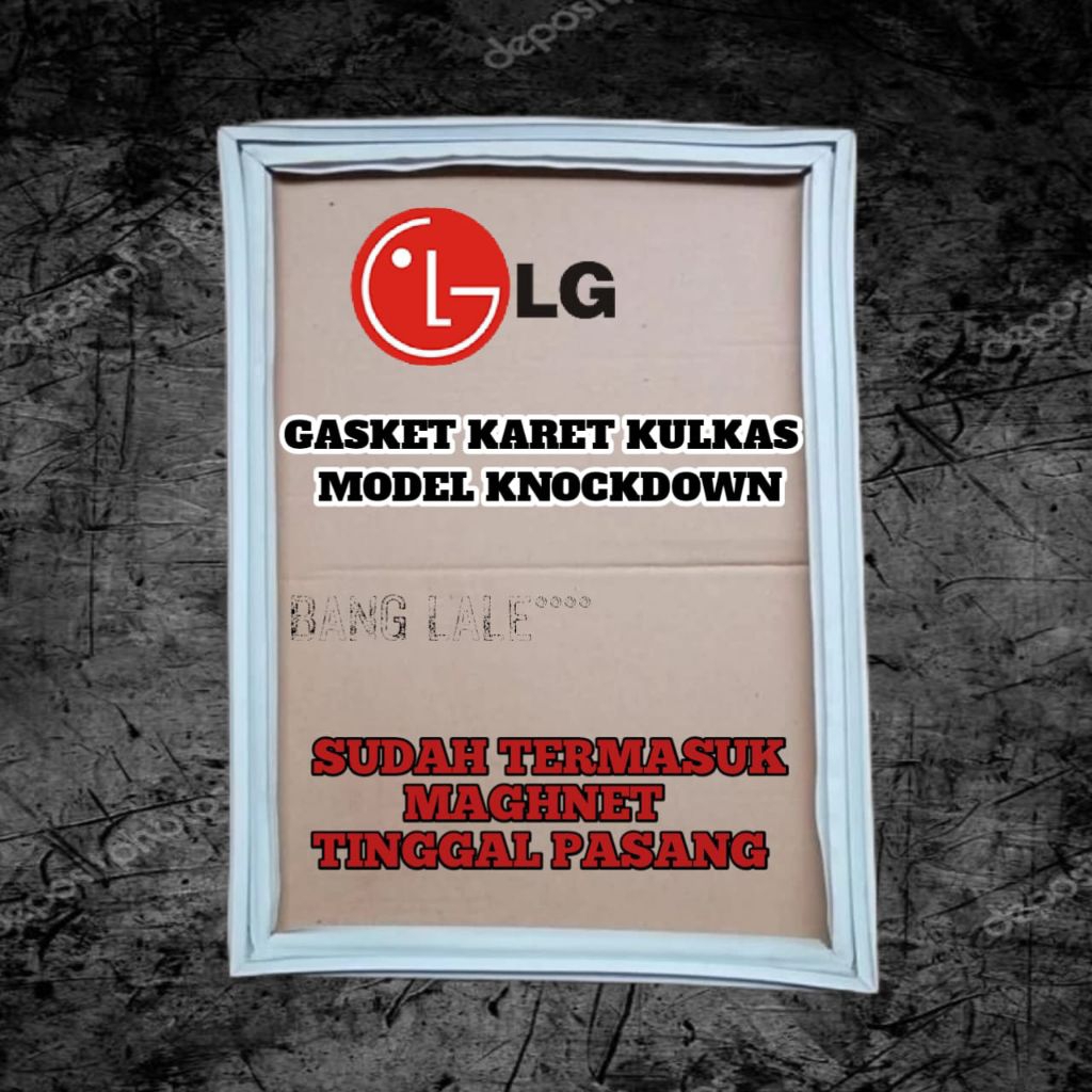 GASKET KARET PINTU KULKAS LG GN-V212RLT KNOCKDOWN 82 X 52 CM