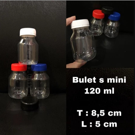 100pcs Toples bulet S mini 120ml Small Toples sample Toples plastik mini Toples souvenir permen Topl