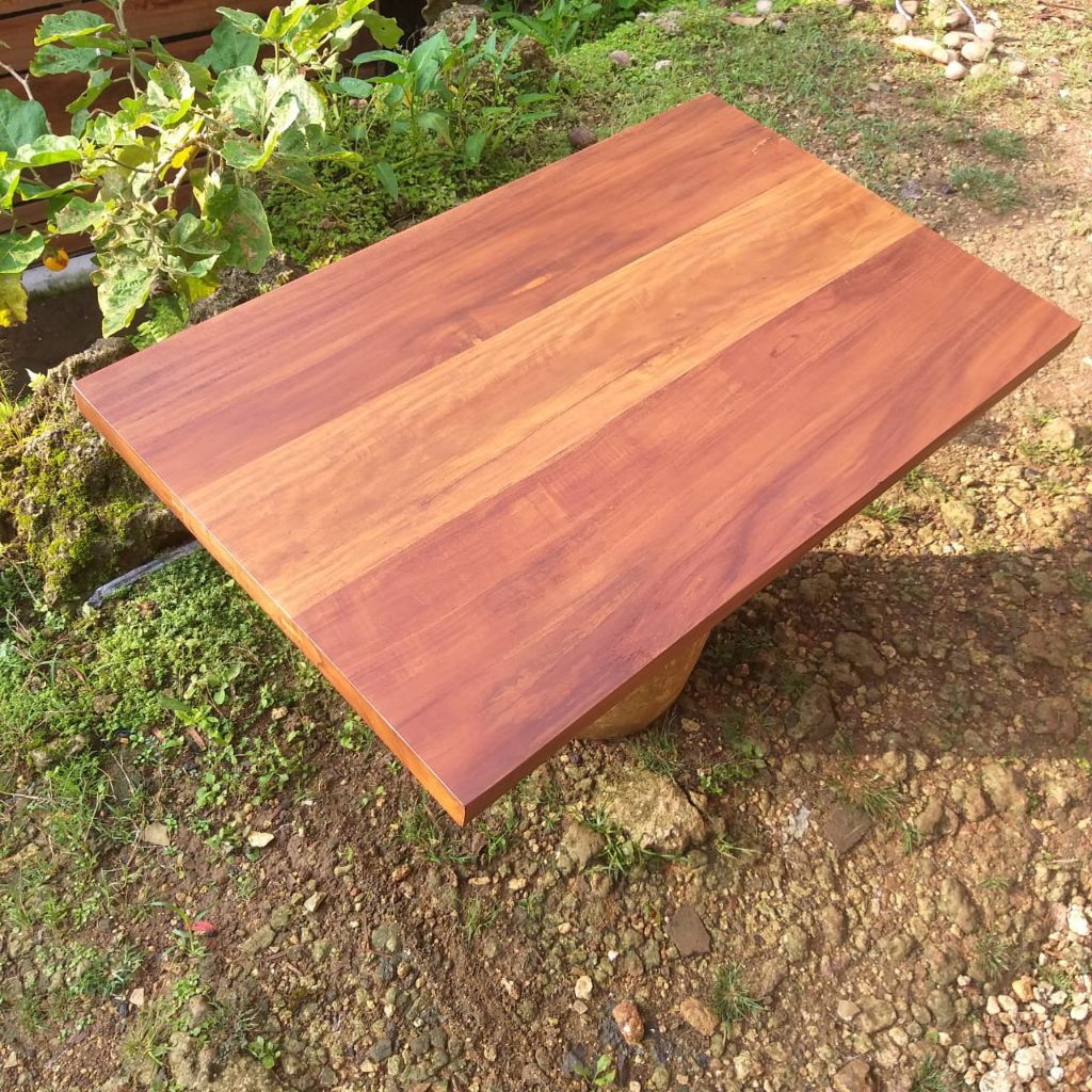 papan ambalan daun meja kayu mahoni