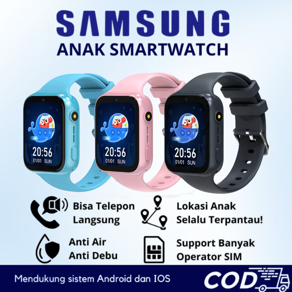 Samsung Anti Air Jam Tangan Anak X1 - 4G Video Call Telepon - GPS Digital Smartwatch Anak Waterproof