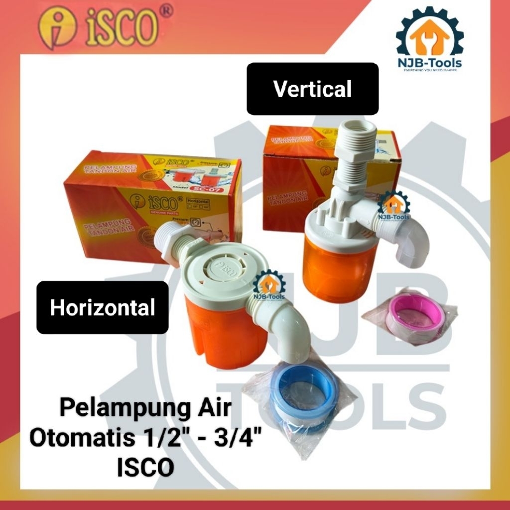 Pelampung Air Tandon Otomatis 1/2" - 3/4" ISCO | Sensor Kran Air Tandon Toren | Pelampung Kran Otoma