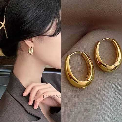 A202#3 Anting emas perak Anting Wanita Liontin Titanium Antikaratan_A202#3 Anting tusuk wanita_antin