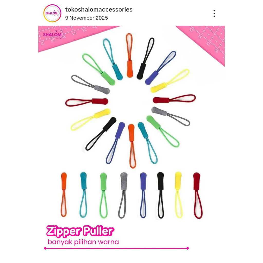 ZIPPER PULLER ROPE/TARIKAN RESLETING/10 PCS