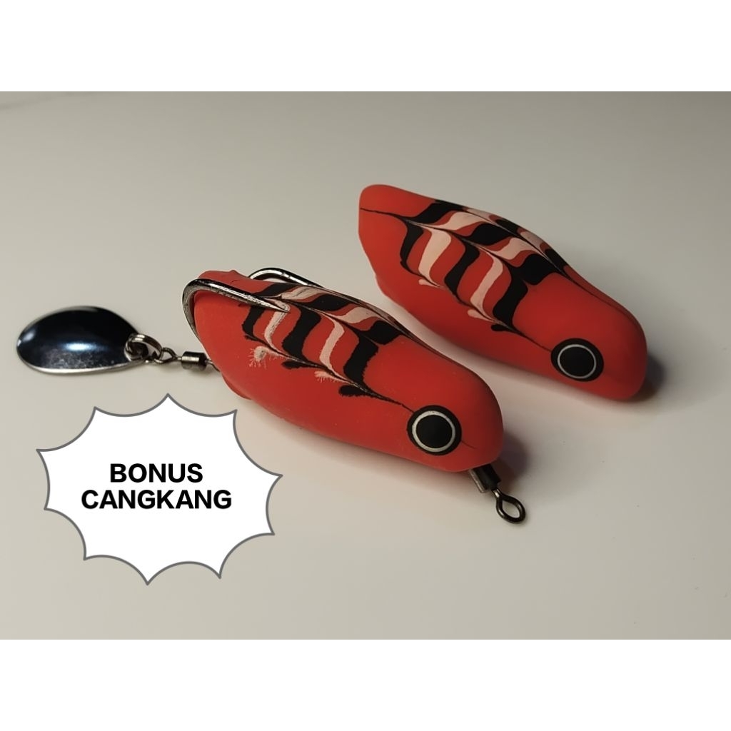 Soft frog umpan pancing casting 4,5cm + cangkang