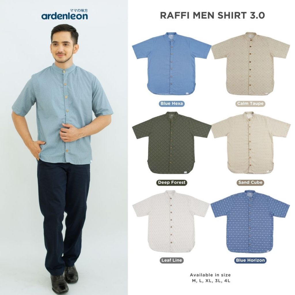 ARDENLEON Atasan Pria Raya Raffi Men Shirt