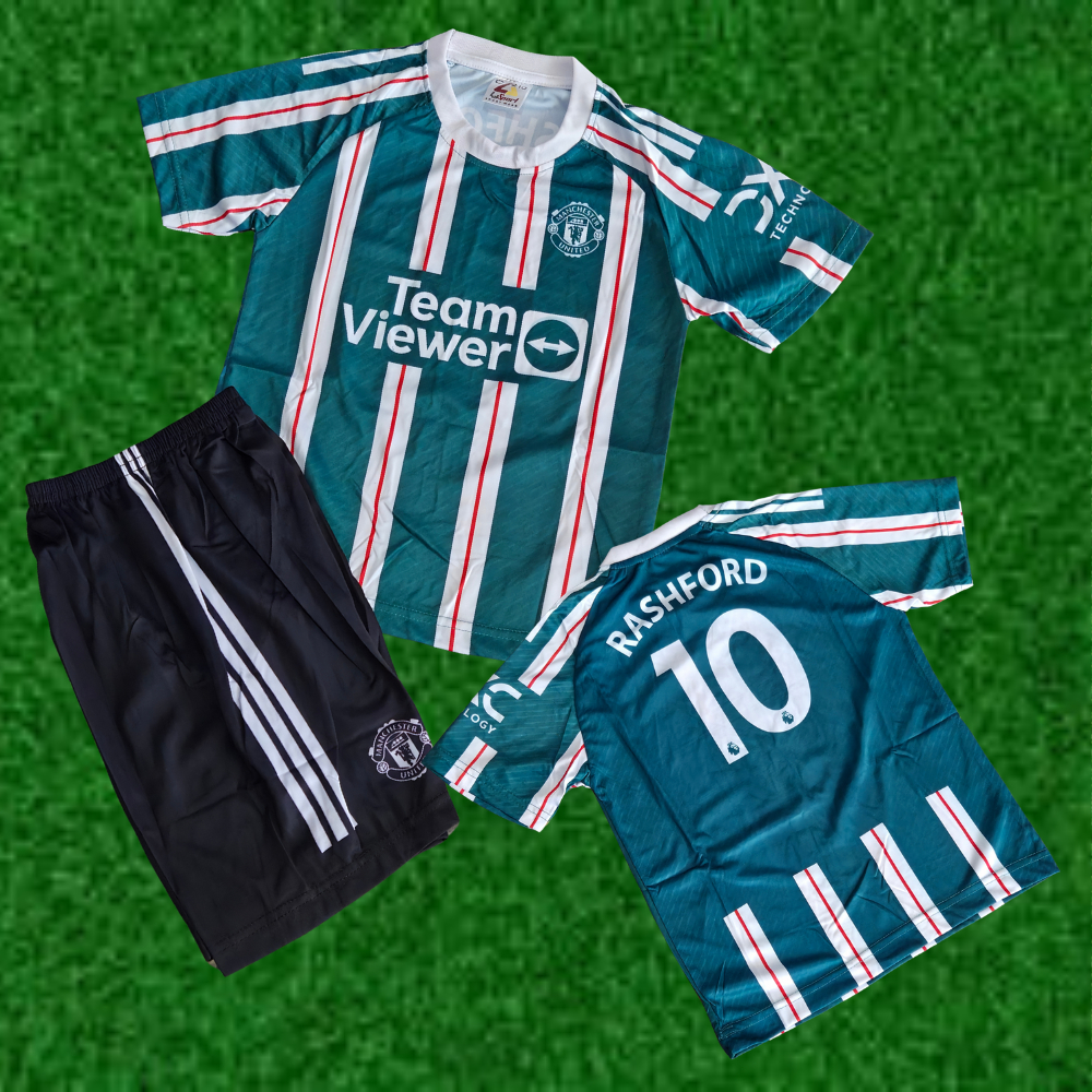 SETELAN BAJU BOLA ANAK MU AWAY/JERSEY MU ANAK PRINTING