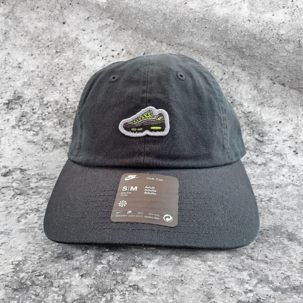 Topi NK Club Air Max 95 Patch Unisex Cap Black Original