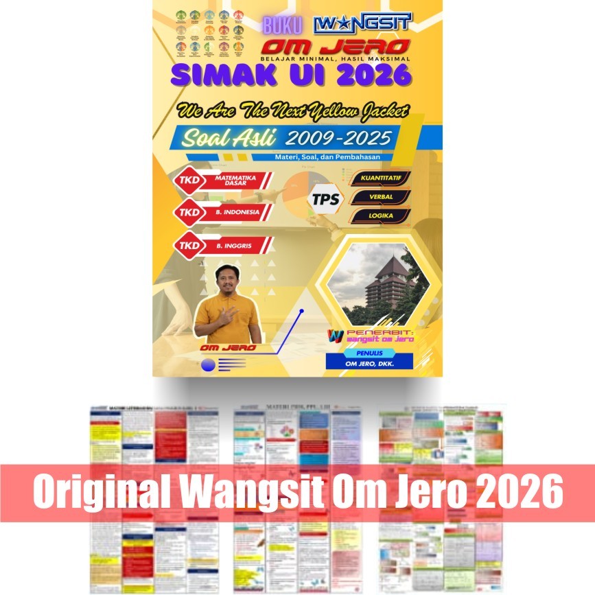SIMAK UI 2026 - ORIGINAL Buku Wangsit OM JERO UTBK SNBT SIMAK UI 2026