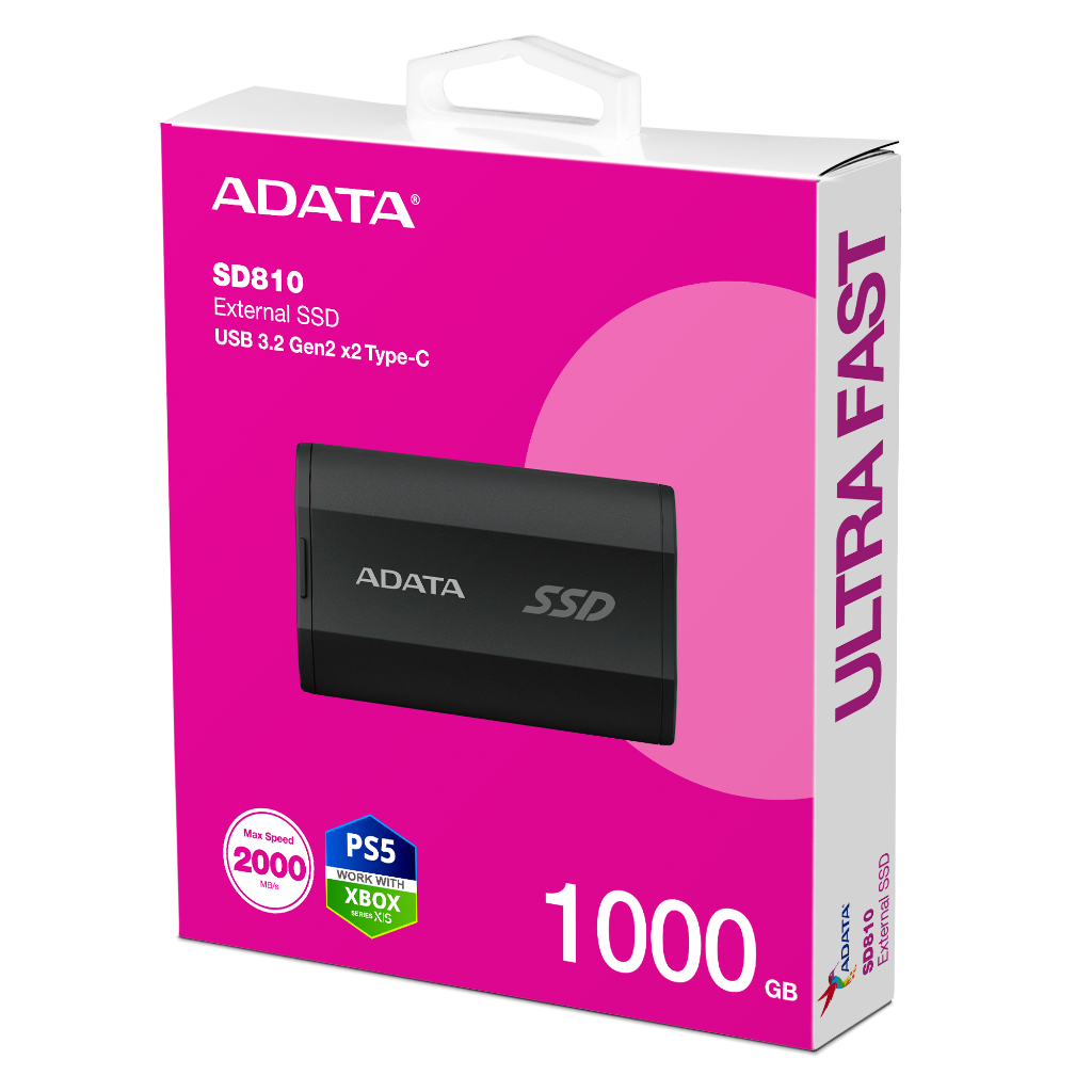 SSD Eksternal Adata SD810 1TB Supports USB 3.2 Gen2