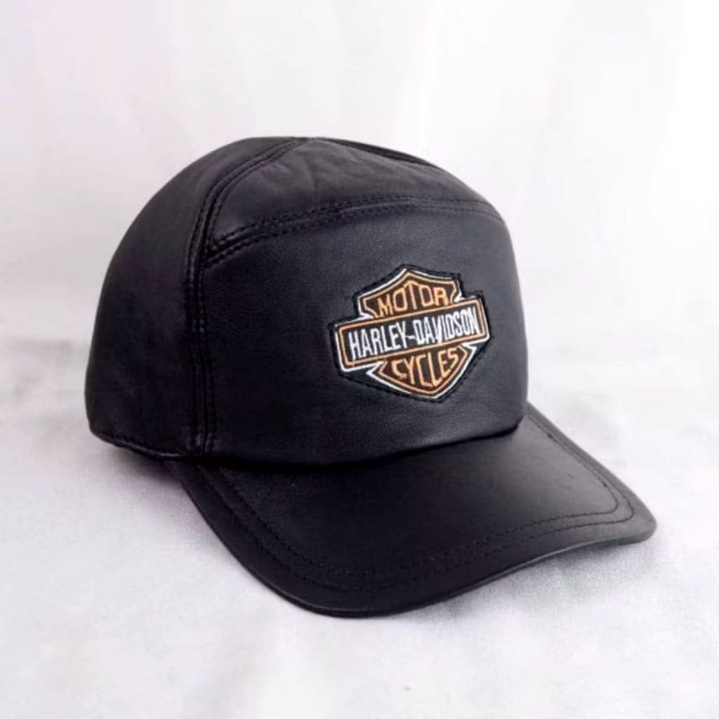 Topi Kulit Asli Model Hurley davidson New Elegant