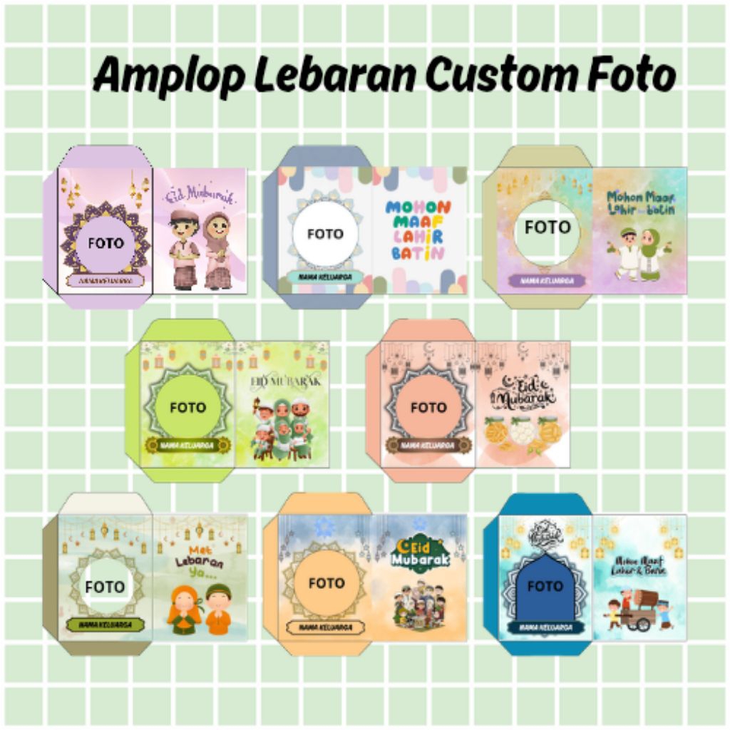 Amplop Lebaran custom foto