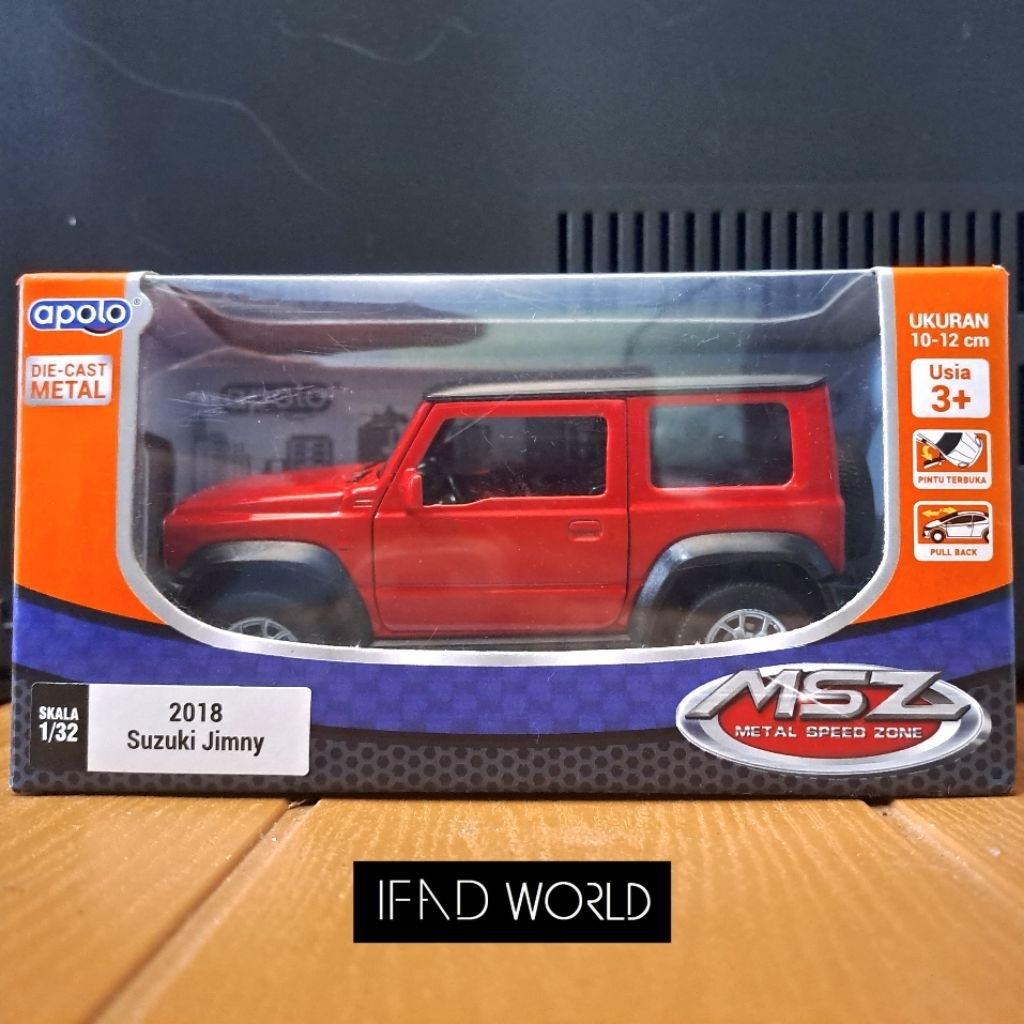 MSZ Apolo - Suzuki Jimny 2018 Red (Diecast skala 1/32)