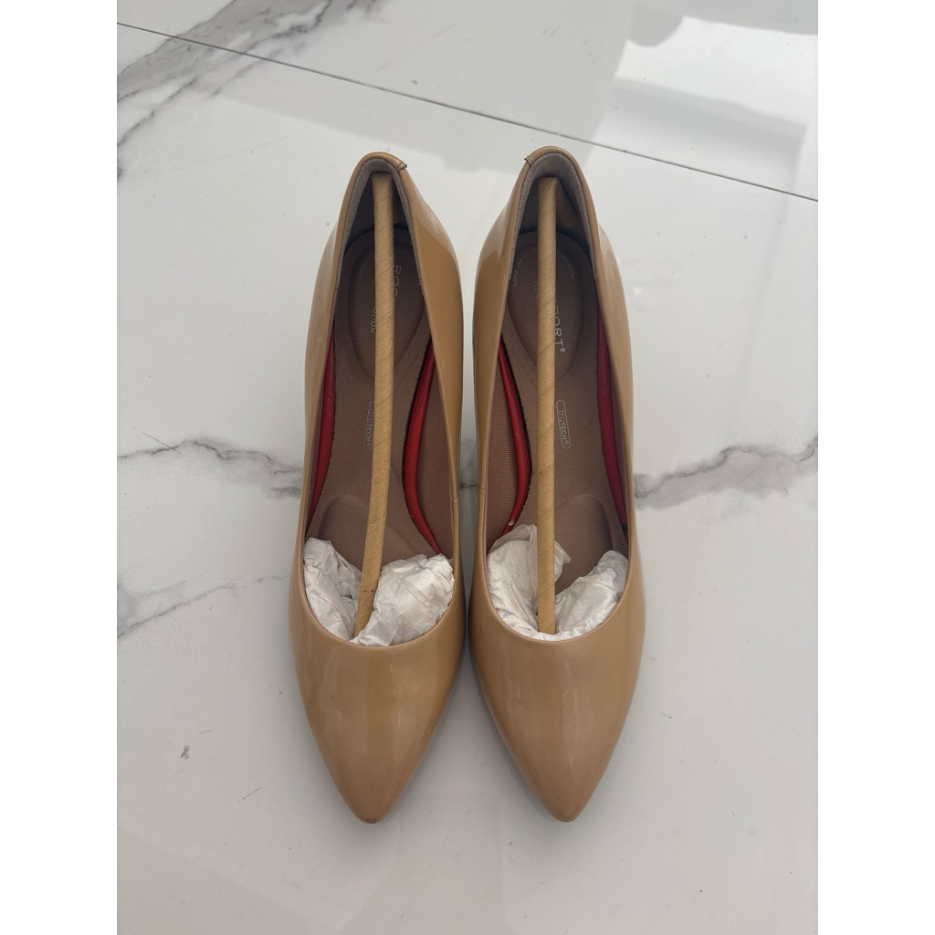 preloved sepatu heels rockport cream wanita