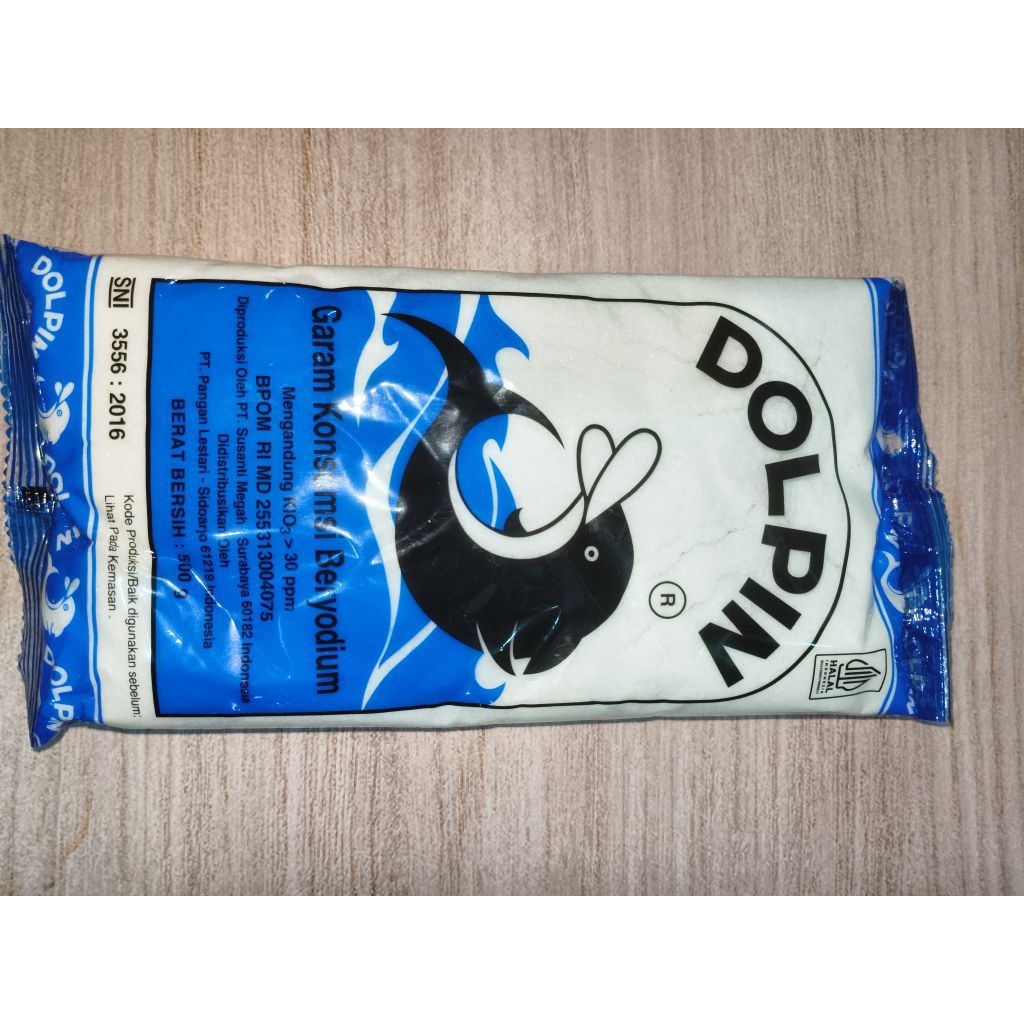 Garam Konsumsi Beryodium Dolpin 500gr - Pilihan Garam Berkualitas untuk Kesehatan