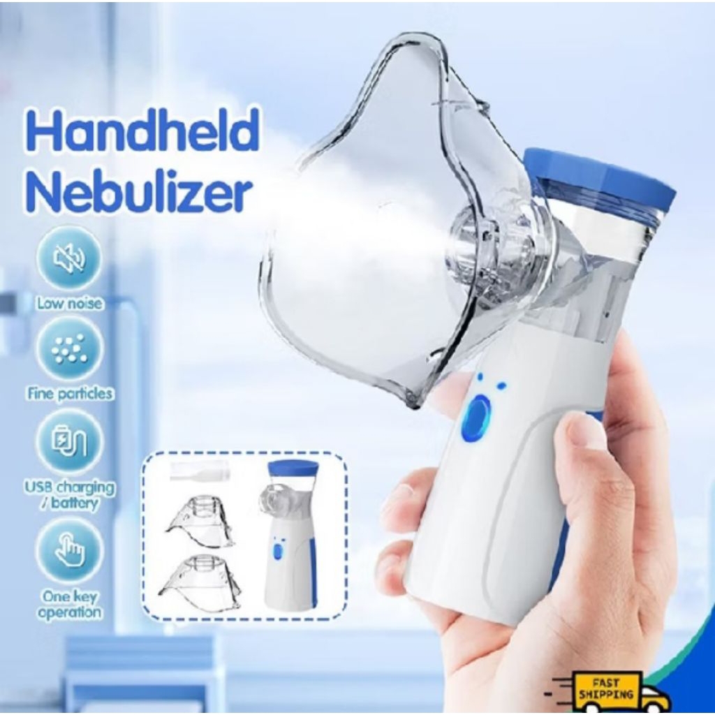 Alat Nebu Uap Asma | Tabung Asma Portabel | Alat Terapi Pernapasan Asma | Taffomicron Mesh Nebulizer