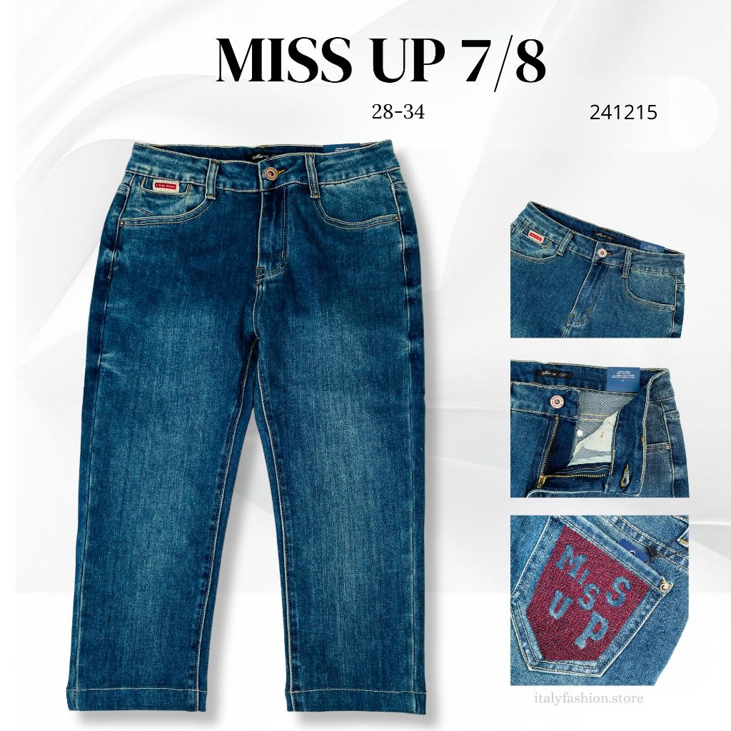 MISS UP Celana 7/8 Jeans Stretch Wanita 241215