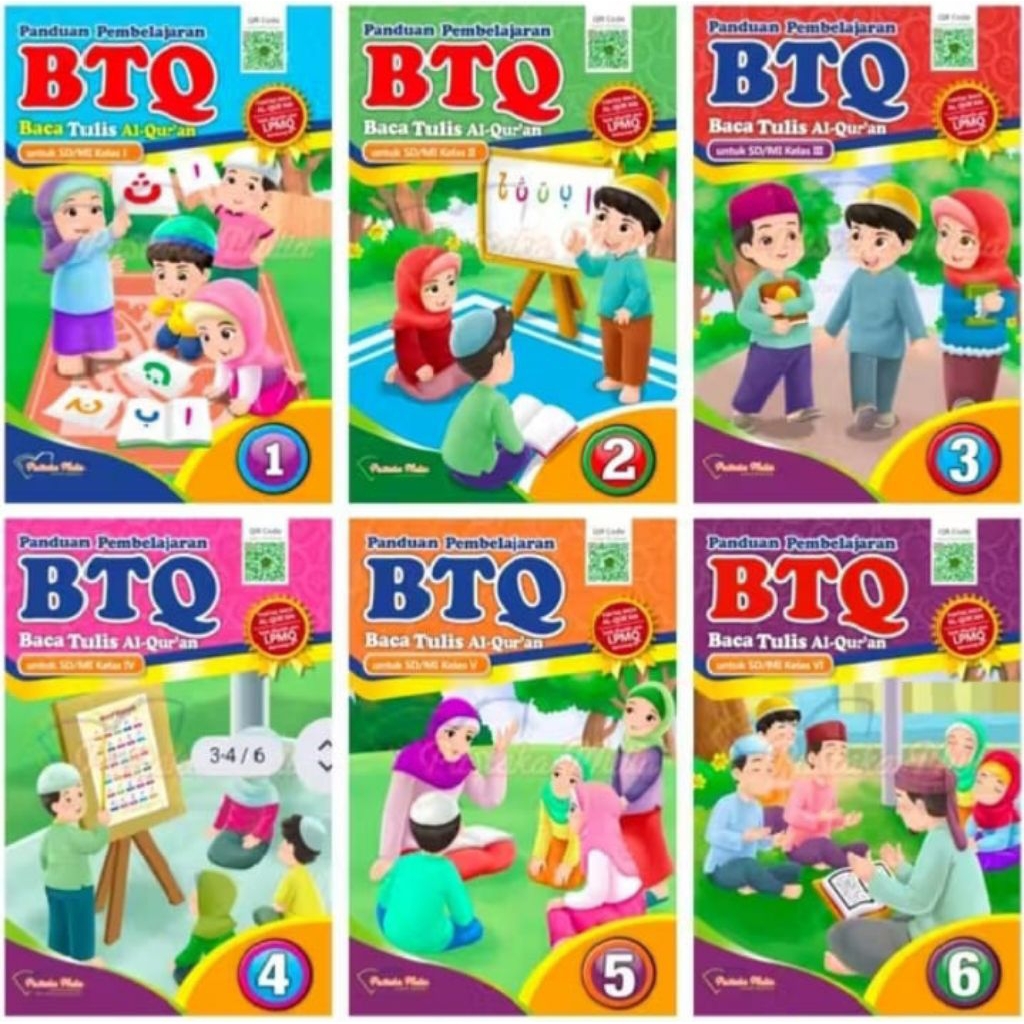 panduan pembelajaran BTQ pustaka mulia untuk SD/MI kelas 1,2,3,4,5,6