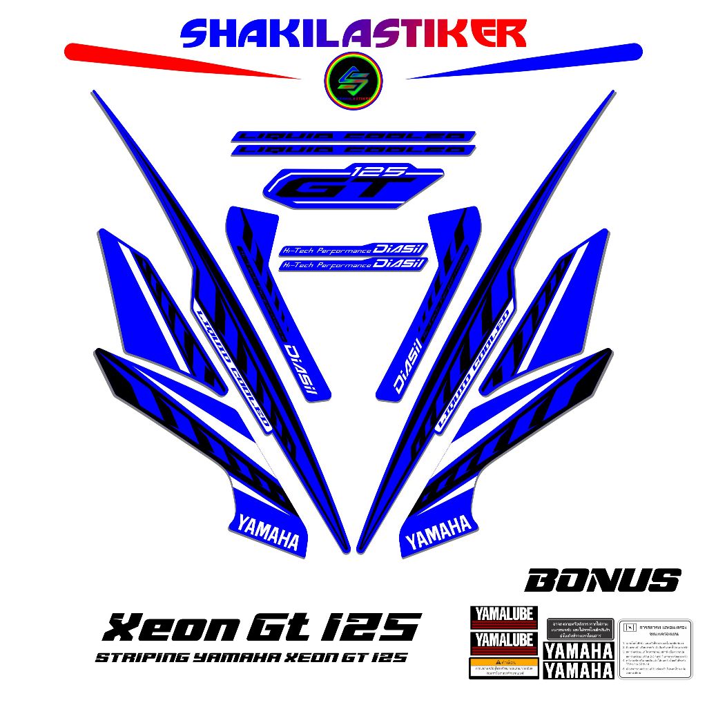 STIKER STRIPING XEON GT 125 MOTIF MULK 03 / STIKER / STICKER / XEON GT 125 / GT / XEON GT / YAMAHA /
