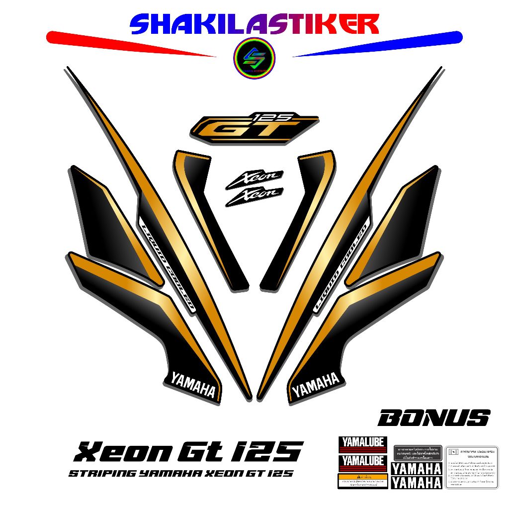 STIKER STRIPING XEON GT 125 MOTIF MULK 011 / STIKER / STICKER / XEON GT 125 / GT / XEON GT / YAMAHA 