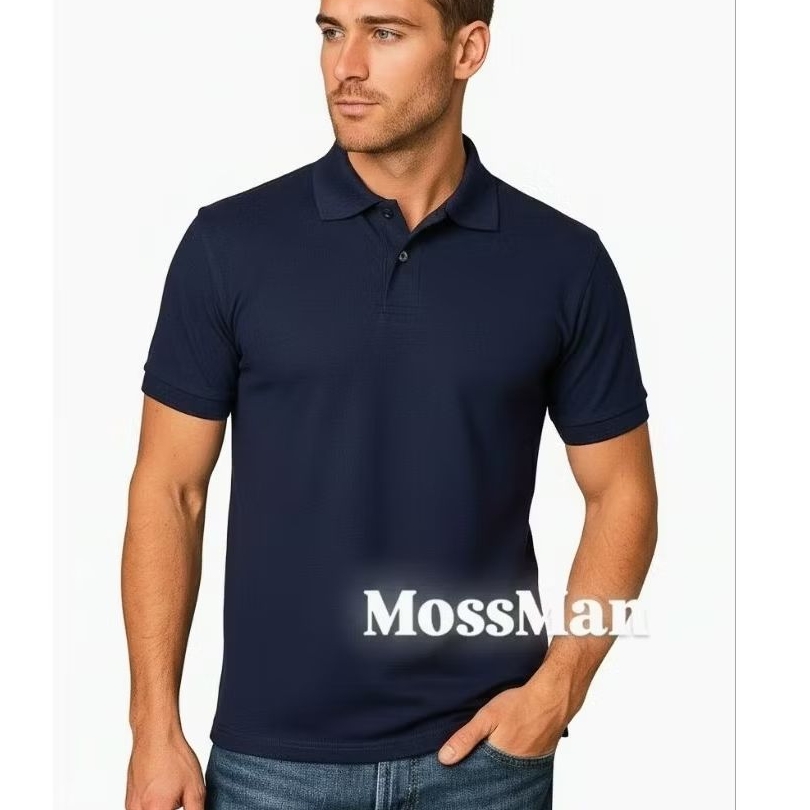 KAOS POLO NAVY BIRU DONGKER KAOS KERAH POLOS POLO SHIRT PRIA