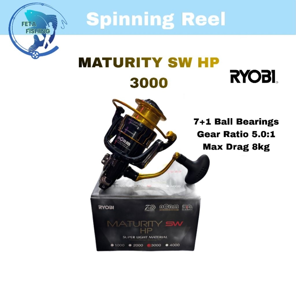 Reel Ryobi Maturity SW HP Power Handle Kuat 2000 3000