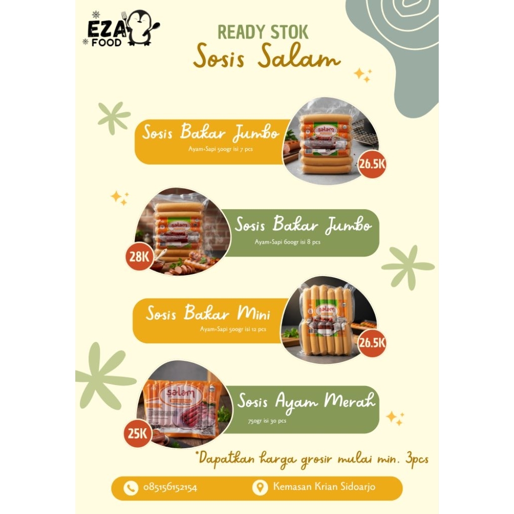 Aneka sosis salam sosis bakar jumbo sosis ayam merah