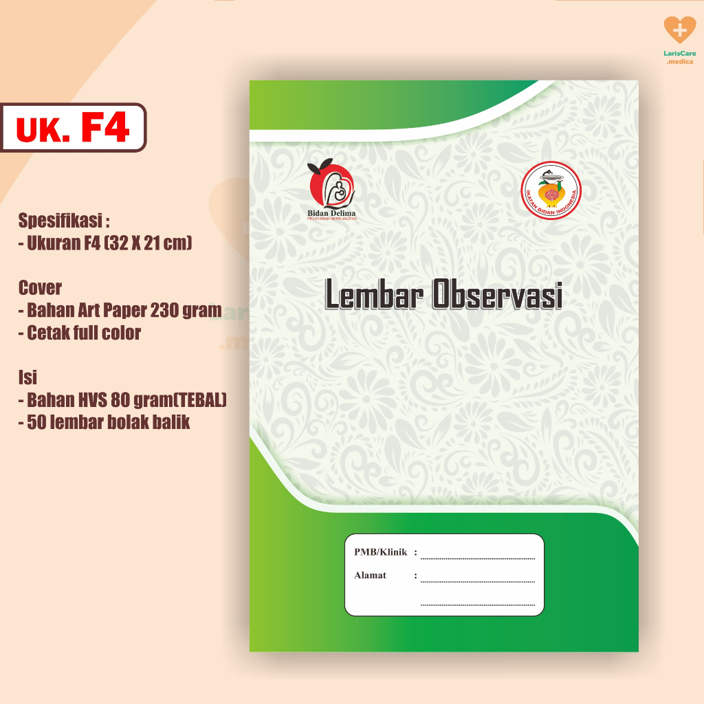 Buku Lembar Observasi untuk Bidan, Buku Praktek Bidan Lengkap