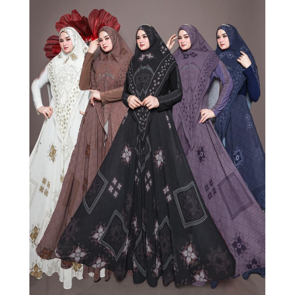 RAYOLA SERIES by Charissa Syari #rekomendasi gamis set khimar mewah elegant dan mempesona