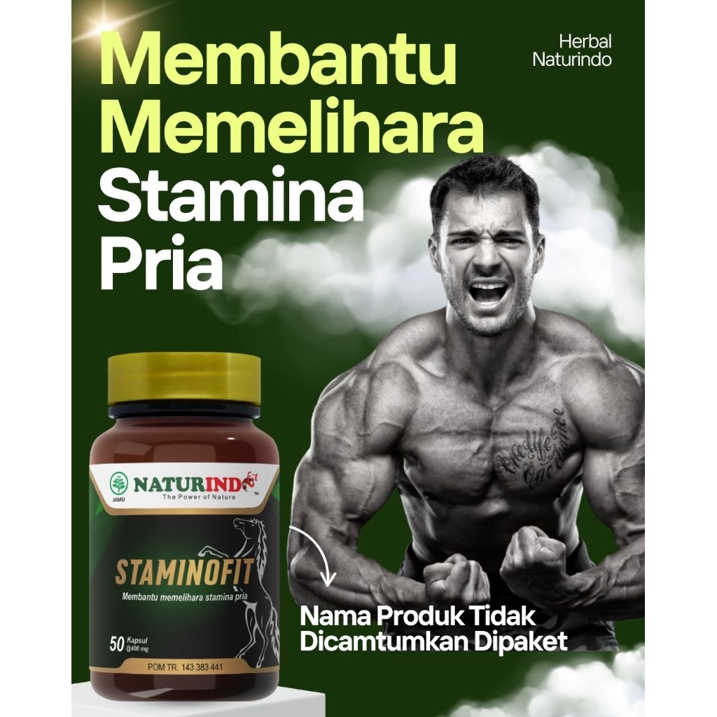 Obat Herbal Naturindo Suplemen Pria Dewasa Membantu Memelihara Stamina Pria